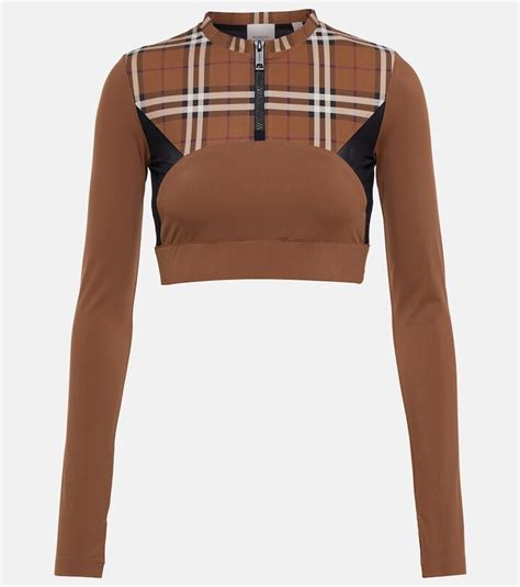 fake burberry crop top|burberry vintage check crop top.